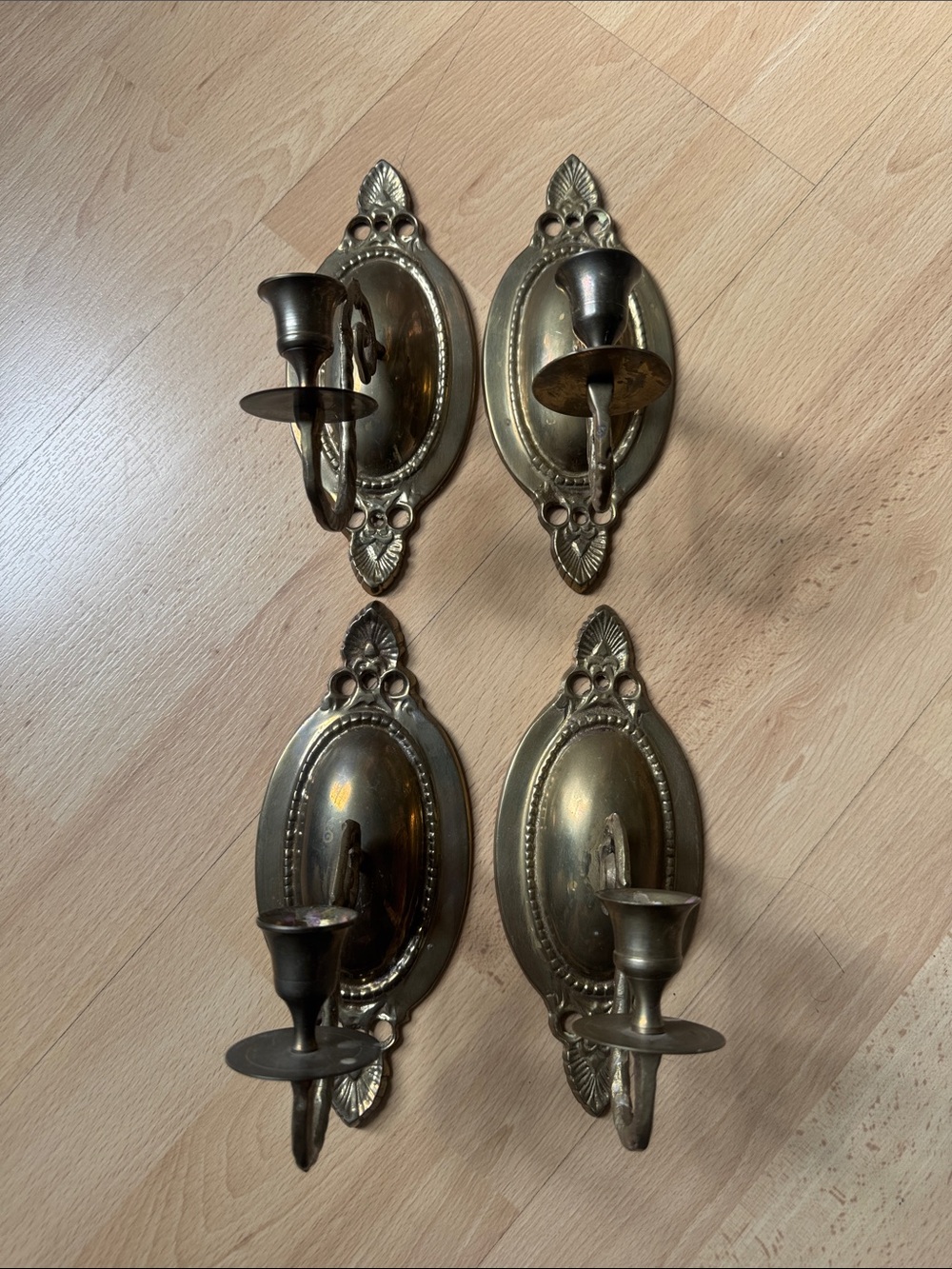 Vintage Solid Brass Wall Sconces